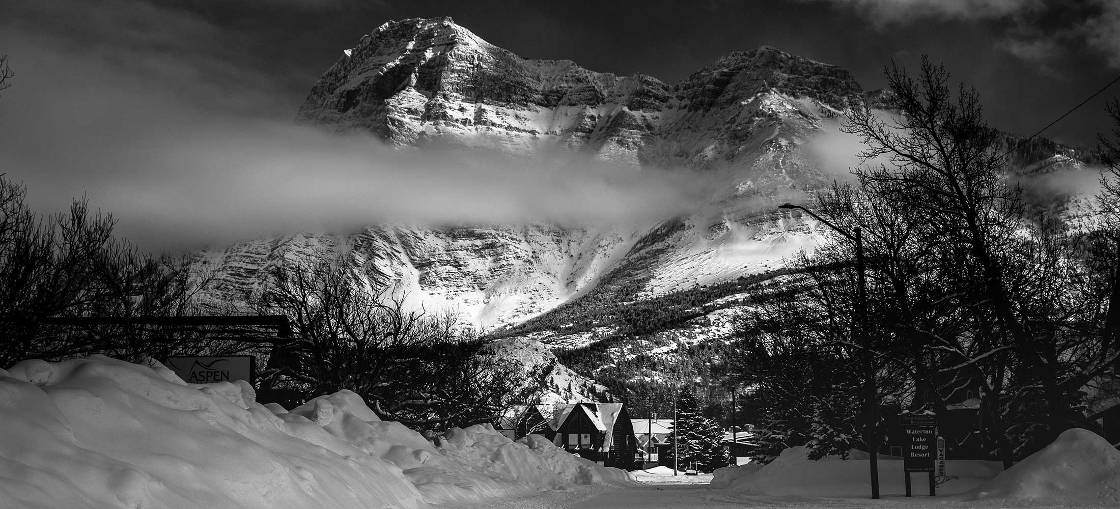 A photo from Crandell Mountain Over looking the Waterton town site